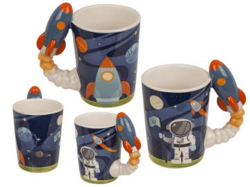 Чаша космонавт с дръжка ракета