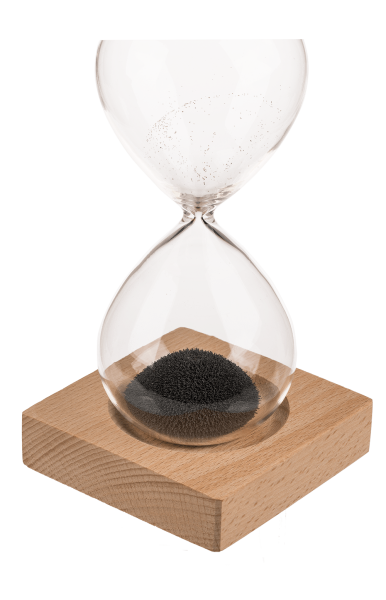 Магнитен пясъчен часовник - сив пясък 