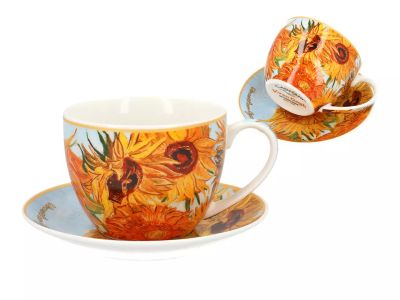 Чаша с чинийка "Слънчогледи" на Винсент Ван Гог 