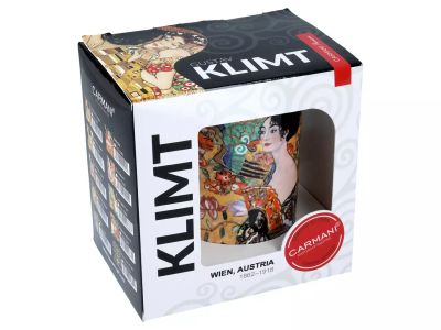 Чаша "Дамата с ветрилото" на Густав Климт от фин порцелан