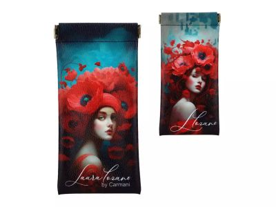 Калъф за очила "Дамата с маковете" на Лаура Лозано