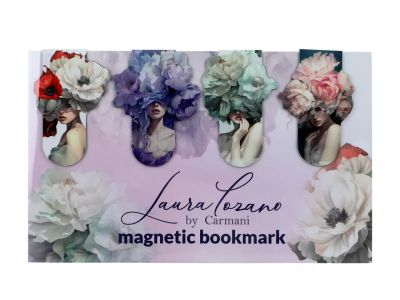 Магнитни книгоразделители "Дами с цветя" комплект 4 броя на Лаура Лозано