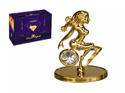 Дева - позлатена фигурка с кристали