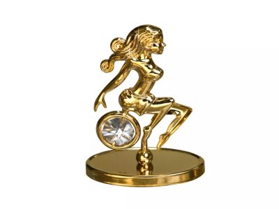 Дева - позлатена фигурка с кристали