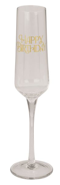 Два броя чаши за шампанско "Честит рожден ден!" 