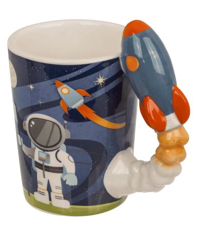 Чаша космонавт с дръжка ракета